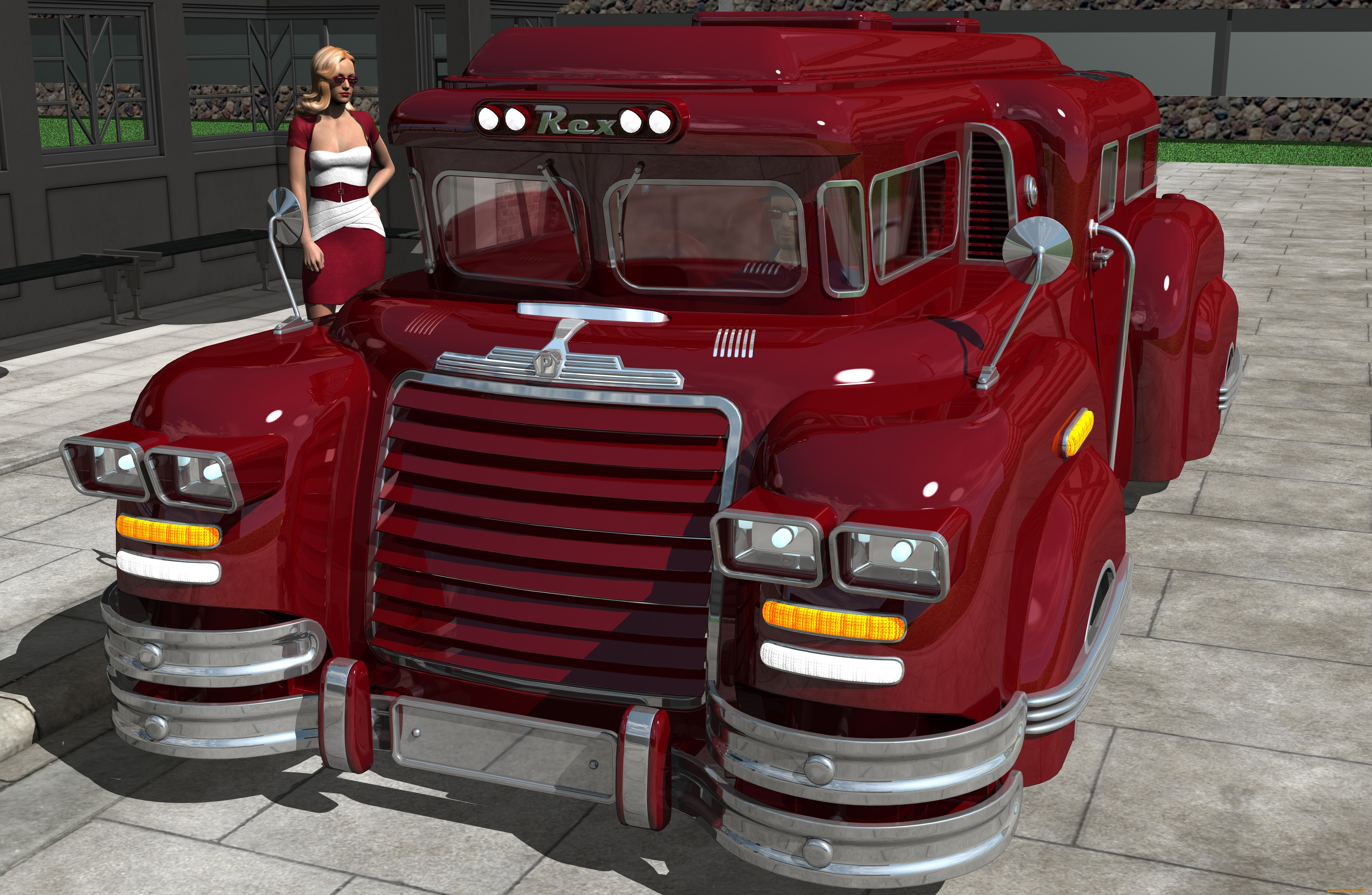 , 3d car&girl, , , , 